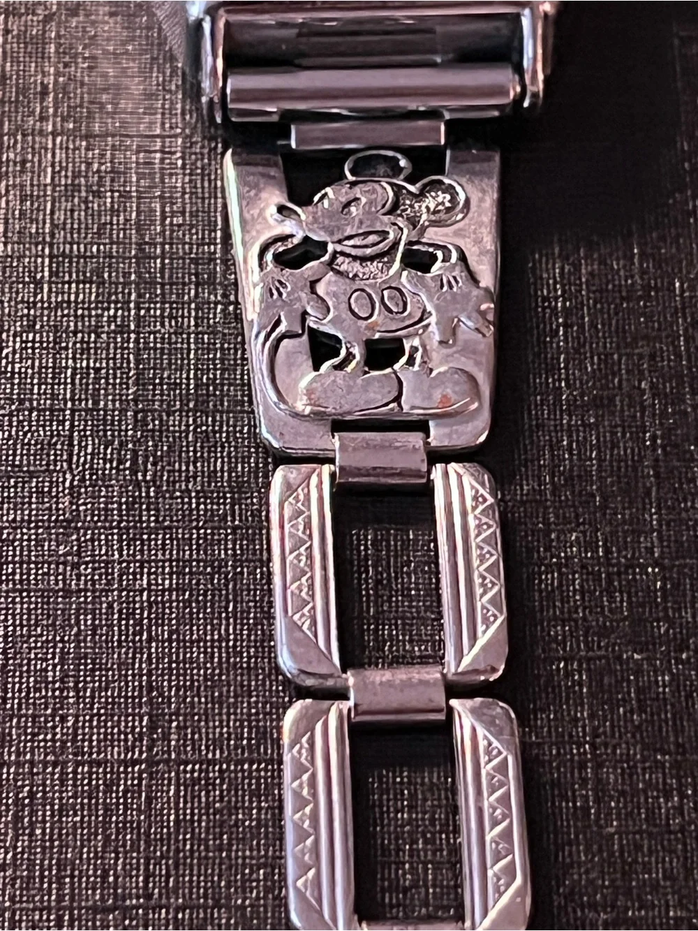 Vintage 1930s Ingersoll Mickey Mouse Watch WDP Tonneau Rare Original Link Band